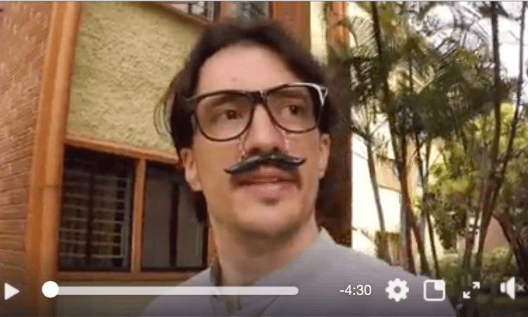 El bigotudo, uno de los personajes de #Melodistas